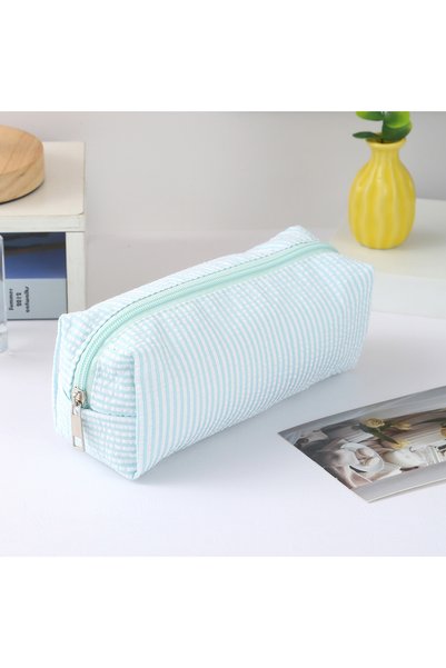 Choice6 SKU7 Cute Striped Canvas Pencil Case, Small Travel Pouch with Zipper,...