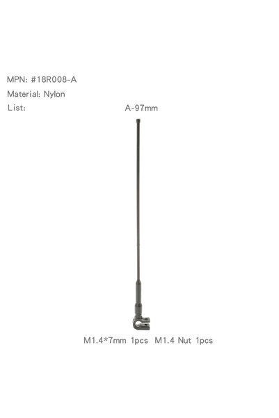 Choice3 18R008-A97MM Rcdream Simulation Antenna Decoration Signal Line For 1/...