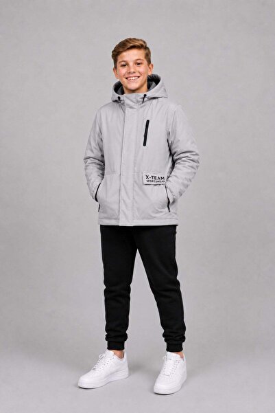 ASYAKİDS CLUB Boy's Hooded Pocket Lined Seasonal Raincoat
