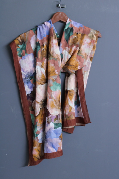 OttomanSilk Aquarelle Patterned Kraş Shawl