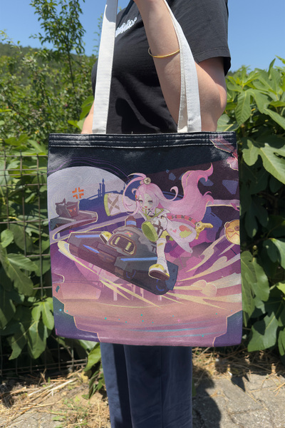 ZipZap Aino Genshin Impact V3 Double-Sided Canvas Print Tote Bag Anime Bag
