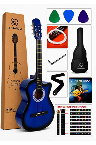 Florancia Kesik Kasa Klasik Gitar Cutaway Klasik Gitar 4 /4 Tam Boy