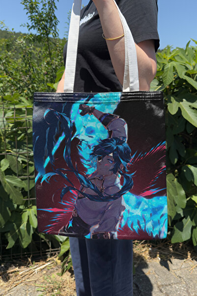 ZipZap Kaeya Genshin Impact V5 Double-Sided Canvas Print Tote Bag Anime Bag