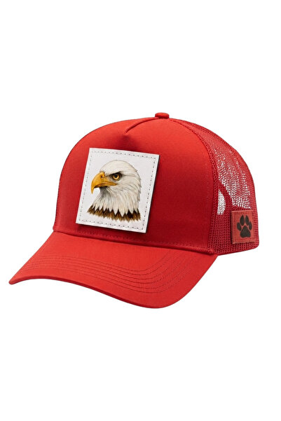 All animals Eagle Printed Patch Detailed Mesh Trucker Baseball Cap Unisex