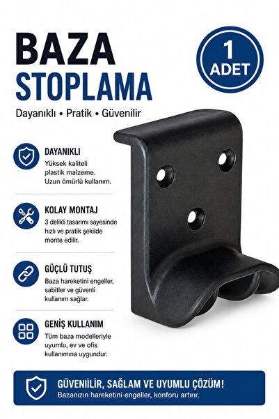 Dünya Sünger Baza Stoplama Aparatı 3 Delikli Plastik Sabitleme Parçası Siyah ...