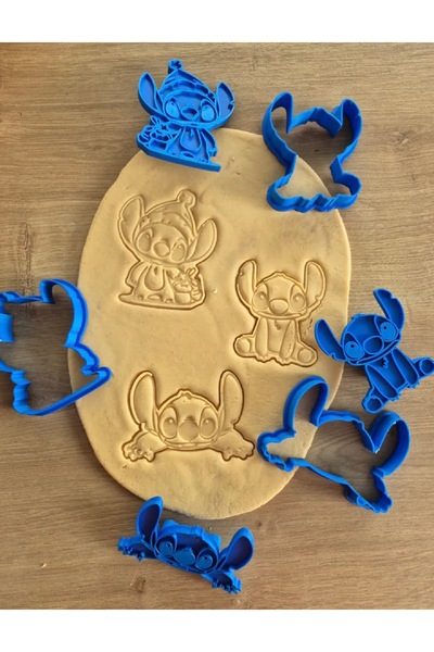 Genel Markalar Stitch Set Kurabiye Kalıbı Oyun Hamuru Damga ve Kesici Şekille...