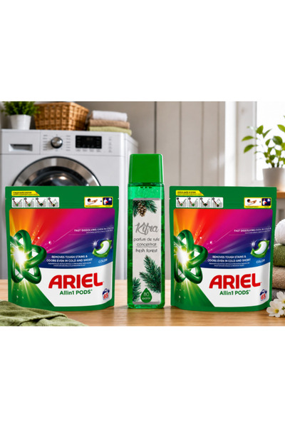 Ariel 2 X Capsule All-in-One-pods Color 2 x 65 spalari + Kifra Fresh Forest 2...