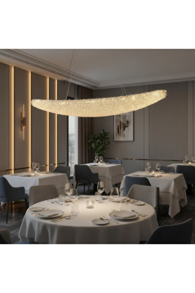 Alessandro DESIGN Candelabru Modern cu Cristal, Telecomanda, PRAGA, 125W, Lum...