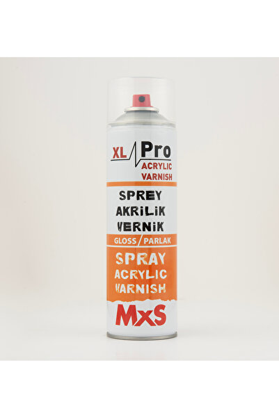 MxS XL Pro Sprey Akrilik Parlak Vernik 500 ml – Şeffaf Koruyucu Vernik Spreyi