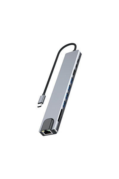 Microcase 10 in 1 Type-C Hub Çoklayıcı - 4K 60Hz HDMI, RJ45 Gigabit Ethernet,...