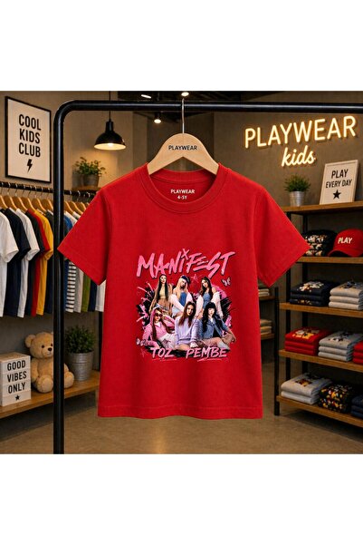 playwear Manifest puder roze štampana 100% dječja unisex majica 5 6 -7 8-9 10...