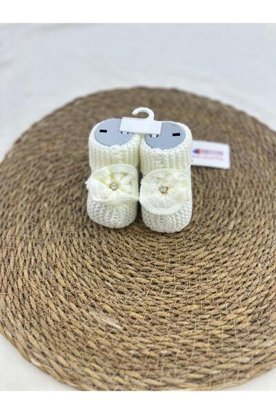 Recos Knitwear Floral Figured Baby Booties