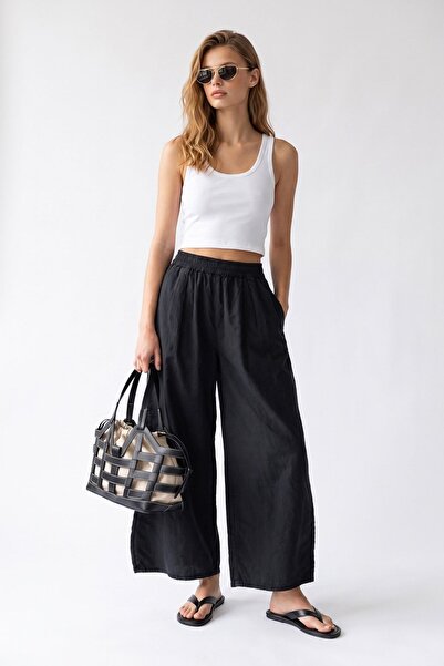Hiccup MIXRAY Pantaloni Tencel Cu Croială Largă, Până La Gleznă
