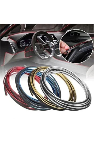 GARDENAUTO شريط حبل الطوربيد المضلع بطول 5 أمتار داخل السيارة، فضي فائق اللمع...