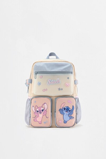LEFTIES Stitch & Angel © Disney çok cepli sırt çantası