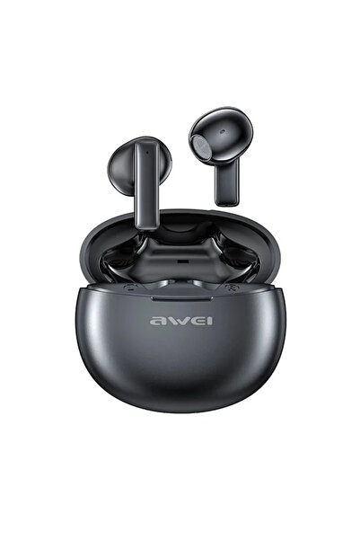 AWEI Μίνι Ασύρματα Ακουστικά Bluetooth 5.3 με Θήκη Φόρτισης T87 Μαύρο