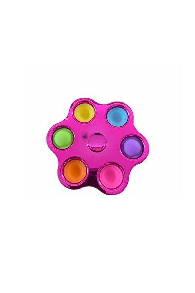 OEM Pop It Fidget Σκληρή Παλέτα ροζ - πολύχρωμο σπίνερ 12 εκ.