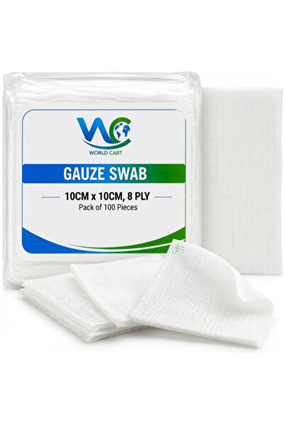 world cart Gauze swab 10x10cm Pack of 100