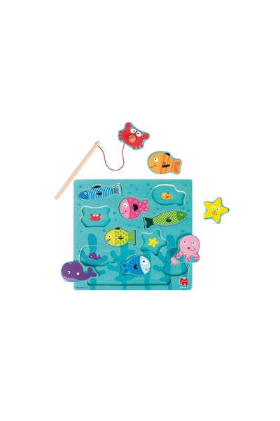 GOULA Puzzle magnetic din lemn pentru micuți pescari