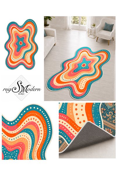 Rugs Modern Halı Sdt Mixed Patterned Modern Woven Base Decorative Carpet Sdta...