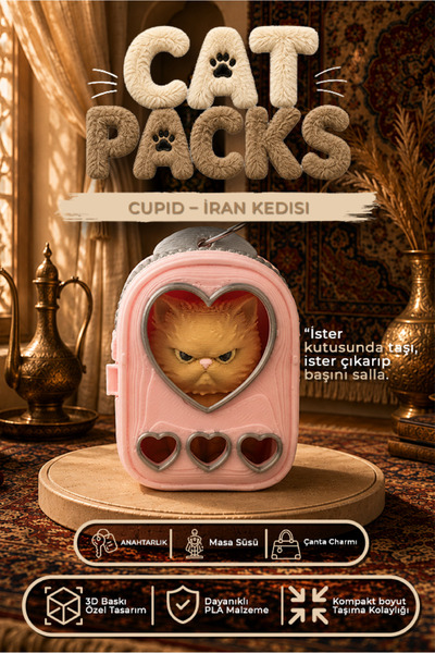 Cat Packs – Kedi Kutuları – Cins Kedi Figür Anahtarlık, Çanta Charmı ve Masa Süsü | Çıkarılabilir Mini Kedi Koleksiyon
