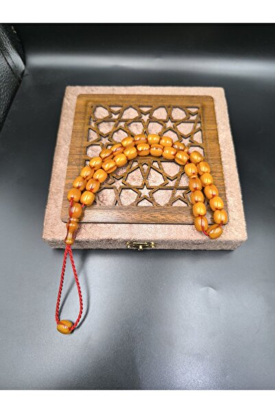 Onurlu Tesbihane Rüzgar Gölü Herazon Hareli Osmanlı Benzetme Sıkma Kehribar Tesbih (11x10 mm)