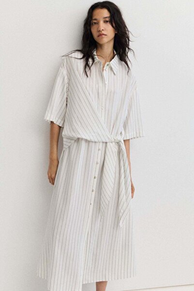 H&M Tie-detail shirt dress