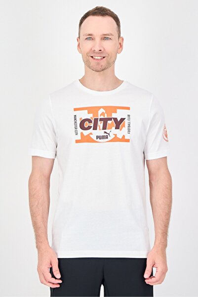 Puma Mens Manchester City Ftblicons T-Shirt - White