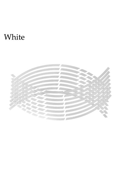 Choice WHITE 1set(16pcs) 16Pcs Motorcycle Car Tire Decals Trim Strips Univers...