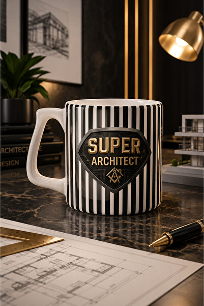 Eylül Design Super Architect Designed Ceramic Mug - Special Gift for Architec...