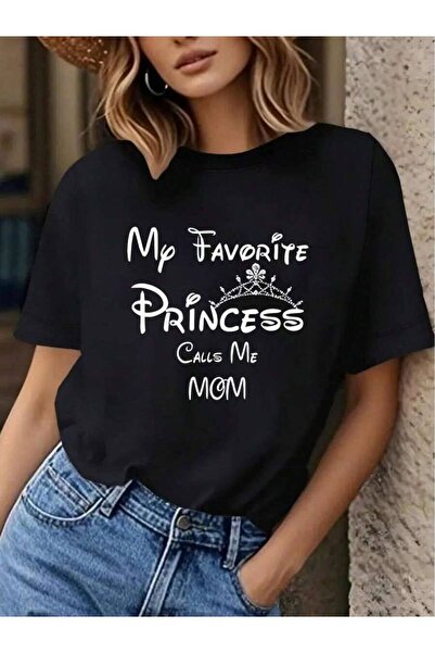 45 BPM قميص نسائي أنيق للاستخدام اليومي بطباعة "My Favorite Calls Me Mom" - ت...
