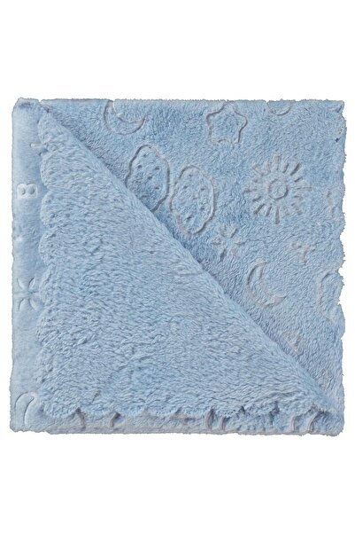 Civil Baby Cloud Patterned 90X90 cm Blanket - Blue