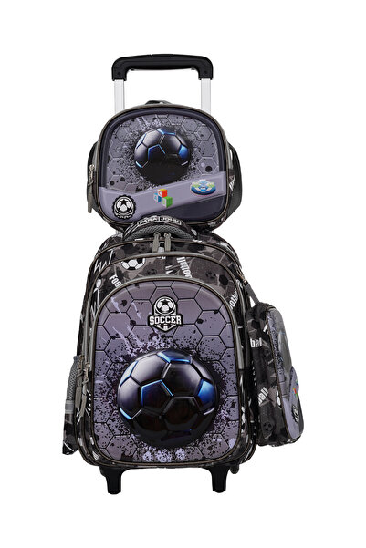 PARAJOHN Para John KiddyGo 16-Inch Kids Trolley School Backpack Set with Lunc...