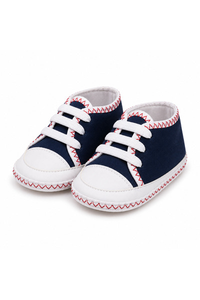 Generic Navy Blue Soft Sole Sports Baby Shoes for Newborns