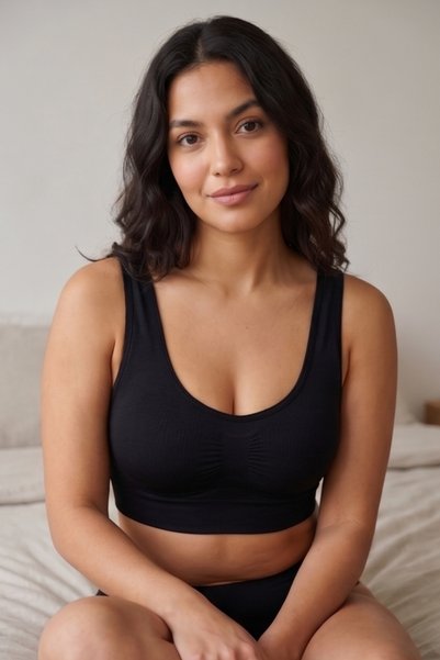 Mindy Black Bust Gathering Thick Strap Bustier