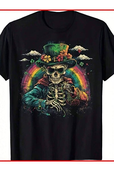 21JNRY Skull Leprechaun St Patrick's Day Saint Paddy's Black T S 5XL[Cool Des...
