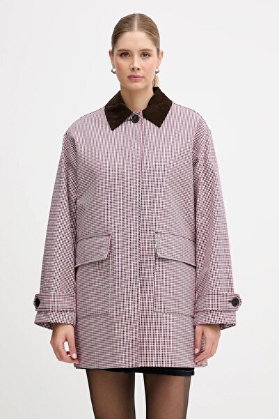 Tommy Hilfiger Th Ww0ww47766 Check 2-ın-1 Cotton Coat Kadın Trençkot