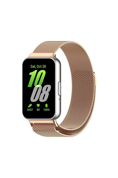 Techsuit Ανοξείδωτο ατσάλινο λουράκι σε ροζ χρυσό (Galaxy Fit3)