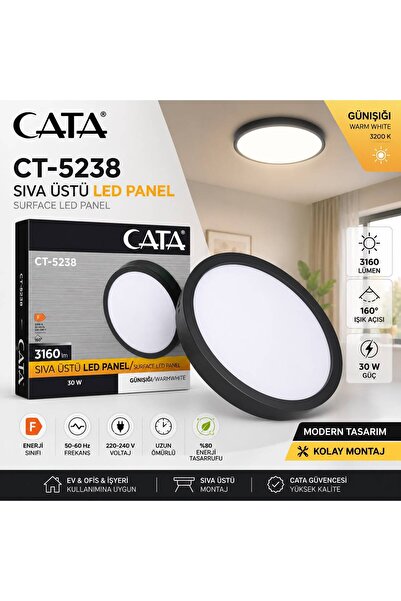 Cata SIVA ÜSTÜ LED PANEL GÜNIŞIĞI 30W