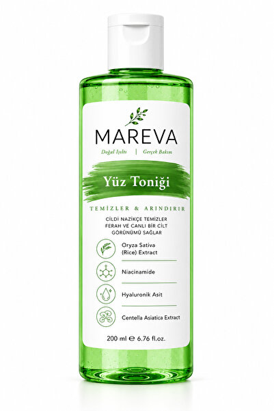 Mareva Yüz Toniği Niacinamide Hyaluronik Asit Centella Rice Extract Cilt Temi...