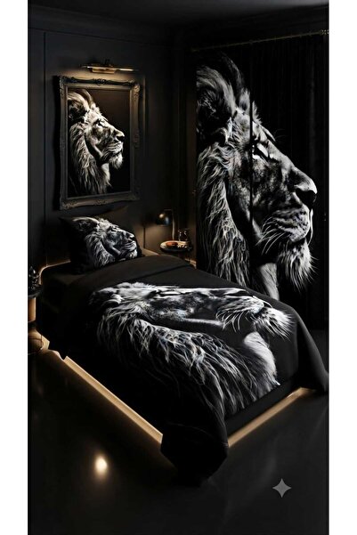 Elmas Dizayn 280*240 Cm. Special Design Single Bedding Set with Background Cu...