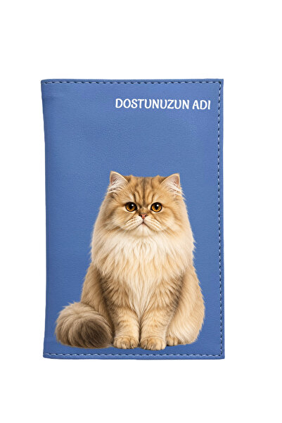 JesPawty İran Kedisi Kedi Sağlık Karnesi Kılıfı Kişiye Özel İsim Baskılı