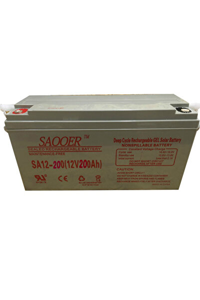 OEM Μπαταρία Βαθειάς Εκφόρτισης Saooer Gel Κλειστού Τύπου 200ΑΗ 12V