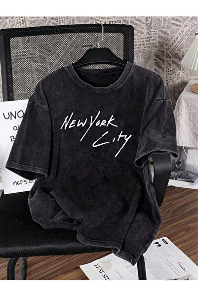 Pink Sky Unisex Oversize Vintage Washed Street Style Μόδα του δρόμου Βαμβακερ...