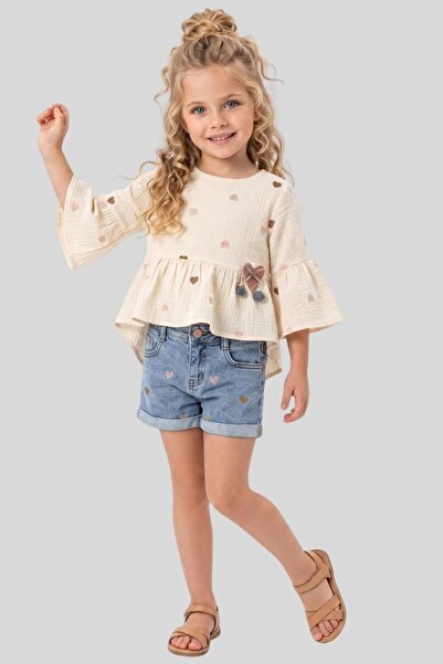 ww waka waka kids store Djevojačka bluza sa španskim rukavima i izvezenim src...