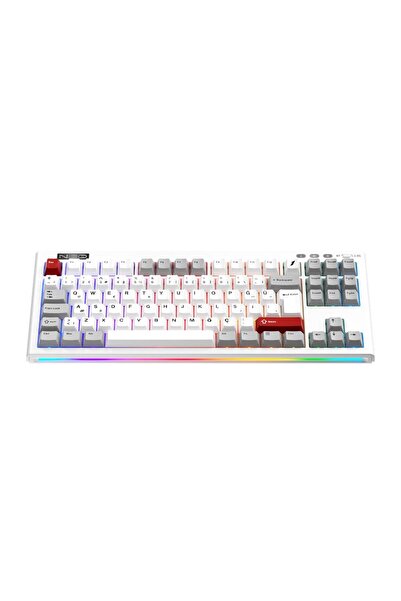 1ST PLAYER NEO87 TKL Beyaz RGB Lavender Switch Hotswap Kablosuz Wireless + Bl...