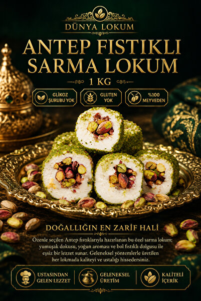 duble fıstıklı sarma sultan lokum 1 KG