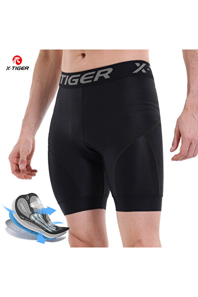 Choice25 شورت ركوب الدراجات X-TIGER أسود مقاس XXL، ملابس داخلية شبكية للدراجا...