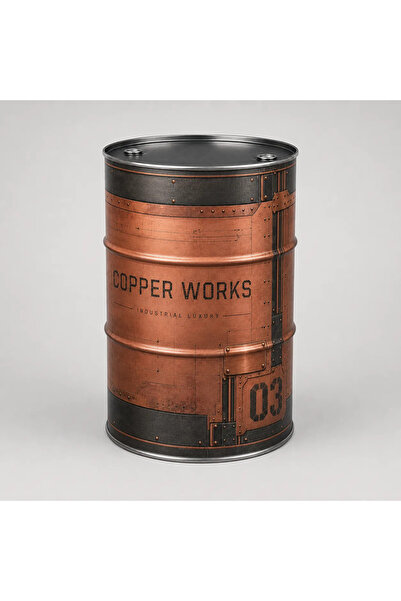 Generic Brand Masă tip butoi personalizată CISKO Copper Works – Industrial Lu...