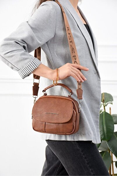 Just Polo Women's Hand and Shoulder Bag with Multiple Compartments, Zipper Cl...